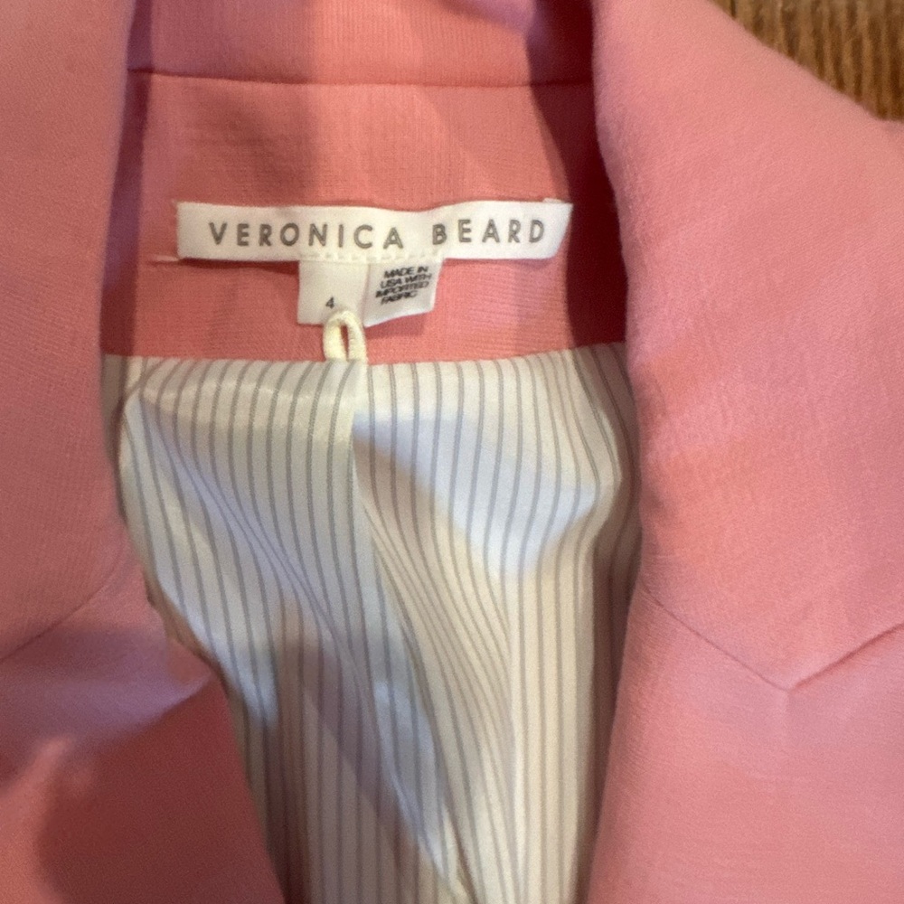 Veronica Beard Light Pink Double-Breasted Blazer - Picture 4 of 4